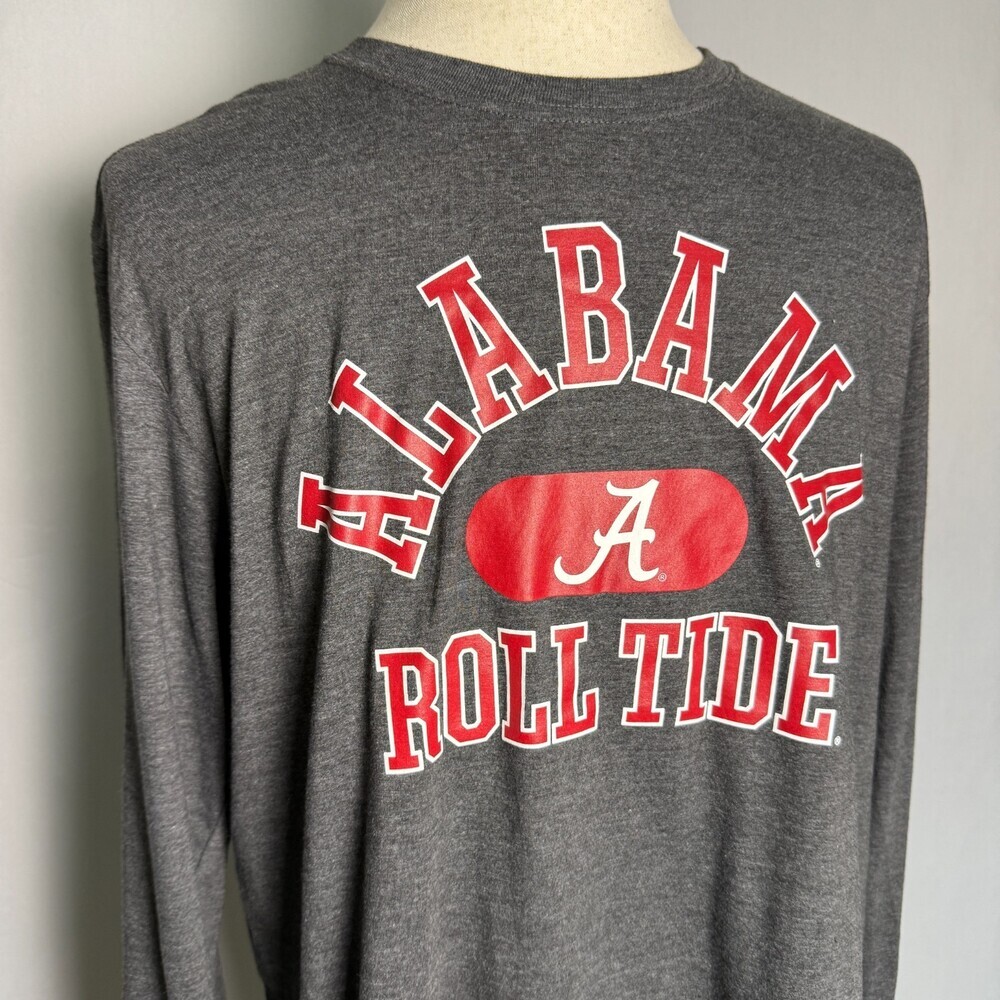 Alabama Crimson Tide Men's Long Sleeve T-Shirt Sz XL Gray Red Roll Tide CSA